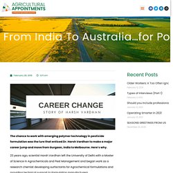 From India to Australia…for polymer technology research