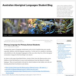 Dharug Language for Primary School Students (incl. language intro videos)