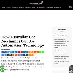 How Australian Car Mechanics Can Use Automation Technology
