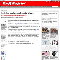Australian pub to serve beers for bitcoin