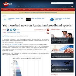 Yet more bad news on Australian broadband speeds