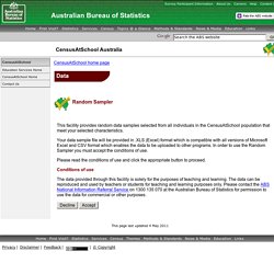 Australian Bureau of Statistics - CensusAtSchool