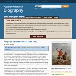 Biography: Edward Hammond Hargraves - Australian Dictionary of Biography