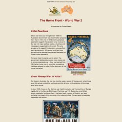 The Australian Home Front during World War 2 - Overview