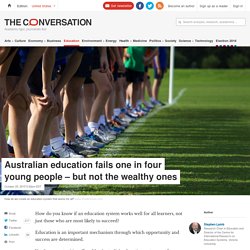 Australian education fails one in four young people – but not the wealthy ones