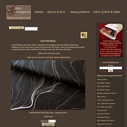 Sand Hill Black-Aborginal fabric, Australian fabric