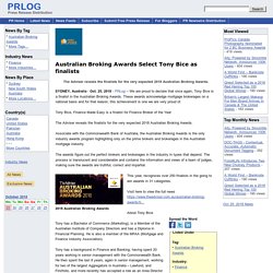 Tony Bice selected as finalists in Australian Broking Awards 2018