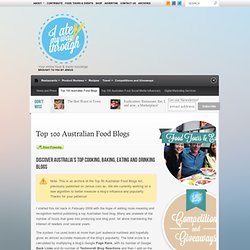 JENIUS: Top 50 Australian Food Blogs