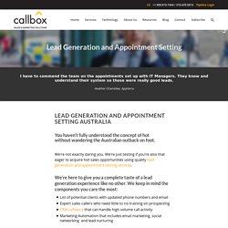 Australian B2B Lead Generation Firm - Callbox Australia