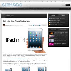 iPad Mini Gets An Australian Price