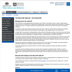 The Wave Hill 'walk-off' - Fact sheet 224 – National Archives of Australia, Australian Government