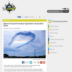 Bizarre Cloud Formation Spotted In Australian Skies