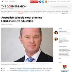 Australian schools must promote LGBT-inclusive education