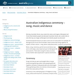 Australian indigenous ceremony – song, music and dance