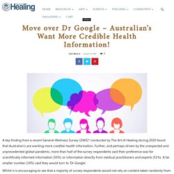 Move over Dr Google - Australian’s Want More Credible Health Information!