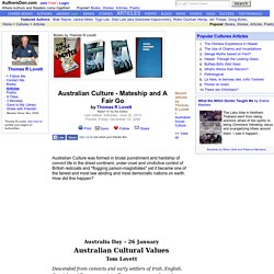 Australian Culture - Mateship and A Fair Go (article) by Thomas R Lovett on AuthorsDen
