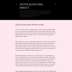 Australian Opal Buying Guide