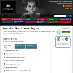 Australian Organ Donor Register