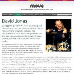 David Jones - Australian recordings, performances