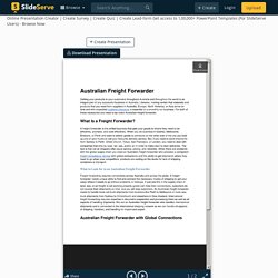 Australian Freight Forwarder PowerPoint Presentation, free download - ID:10950641