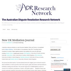 The Australian Dispute Resolution Research Network
