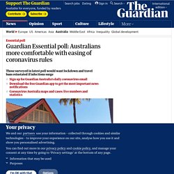 Guardian Essential poll: Australians more comfortable with easing of coronavirus rules