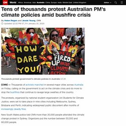 Australians protest PM Scott Morrison's climate policies amid bushfire crisis