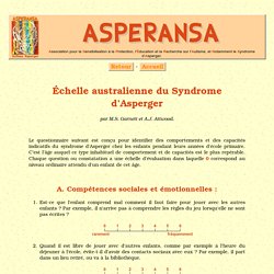 Échelle australienne du Syndrome d'Asperger