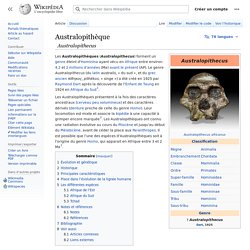 Australopithèque