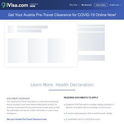 Austria Pre-Travel Clearance