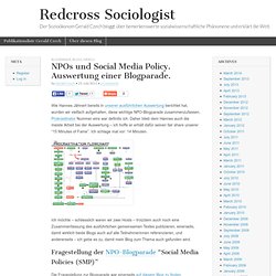 Redcross Sociologist » Blog Archive » NPOs und Social Media Policy. Auswertung einer Blogparade.