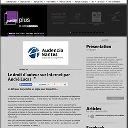 Le droit d'auteur sur Internet par André Lucas