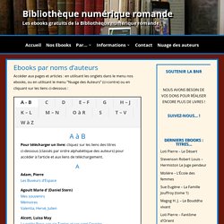 Auteurs - Ebooks-bnr.com