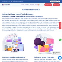 Authentic Custom Global Import Export Database