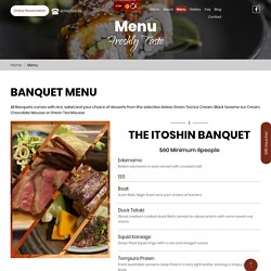 Menu – Authentic Japanese Restaurant Since 1988