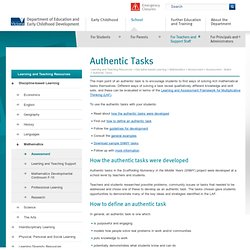 Authentic Tasks