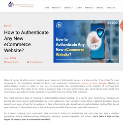 How to Authenticate Any New eCommerce Website?