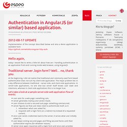 Authentication in AngularJS (or similar) based application.