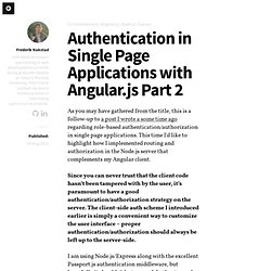 Authentication in Single Page Applications with Angular.js Part 2