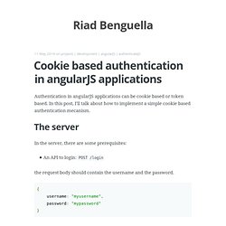 Cookie based authentication in angularJS applications