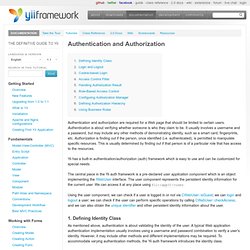 Authentication and Authorization
