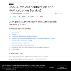 JAAS (Java Authentication and Authorization Service) - Adictos al trabajo