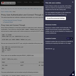 Proxy User Authentication and Connect Through in Oracle Databases
