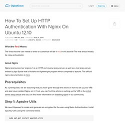 How To Set Up HTTP Authentication With Nginx On Ubuntu 12.10