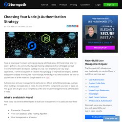 Choosing your Node.js Authentication Strategy