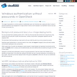 Windows authentication without passwords with WinRM and OpenStack