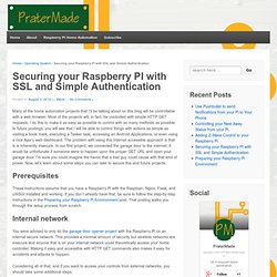 Securing your Raspberry PI with SSL and Simple Authentication