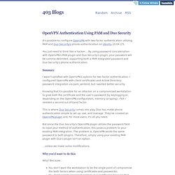 OpenVPN Authentication Using PAM and Duo Security - 403 Blogs