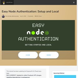 Easy Node Authentication: Setup and Local