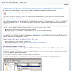 Configuring OpenLDAP pass-through authentication to Active Directory - Alex Tcherniakhovski - Security